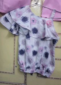 One Shoulder Ruffle Top