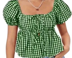 Gingham Crop Top