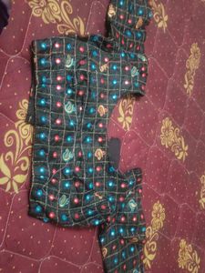 Embroidered Black Blouse
