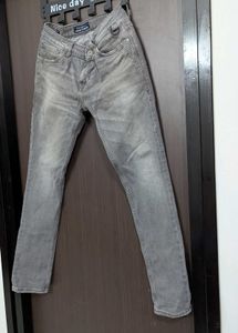 Gray Wash Denim Jeans