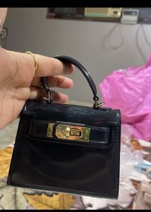 Mini Black Patent Handbag