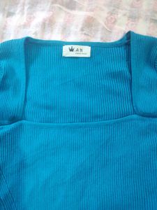 Square Neck Top 🩵