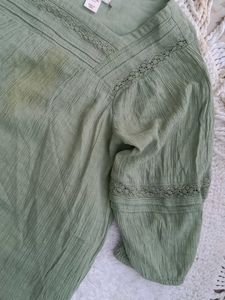 A Pista Green Colour Top