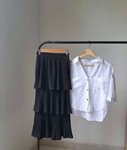 Tiered Black Skirt