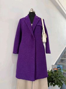 Purple Wool Blend Coat