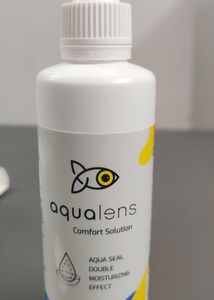 2 Monthtly Gray Coloured Lens From Aqua Color + Aqua Lens Comfort Solution For Lens + New Lens Case