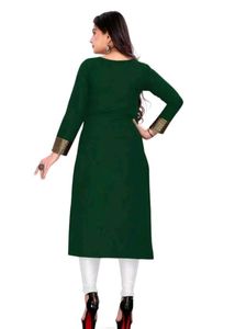 Straight Look Kurti With  Black Border