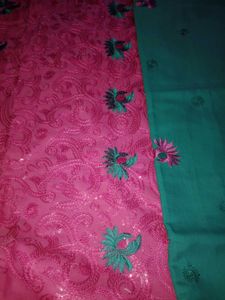 Unstitched Sequence work Embroidered Dress Materia