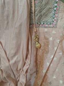 Peach Anarkali Festive Wear