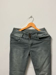 Grey Skinny Jeans High Waist