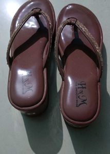 H&M Brown Wedge Sandals