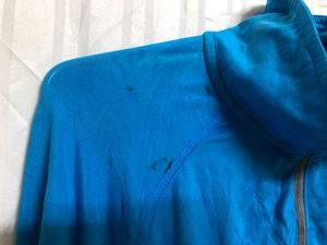 Under Armour Heat Gear Loose  Zip Blue T Shirt