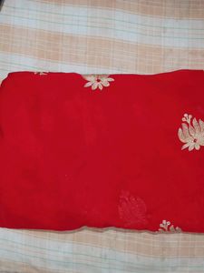 Beatiful Red Sare With Design