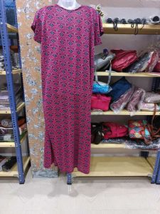 Patterned Maxi Nighty -M Size