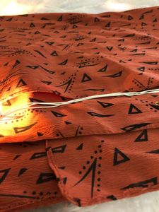 Orange Triangle Print Fabric