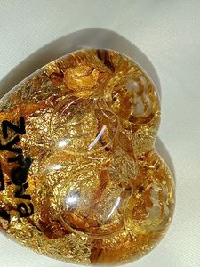 Golden Petals Heart Shape Pen Stand+ Paper Weight