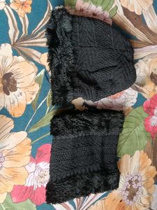 Black Scarf &amp; Beanie Set