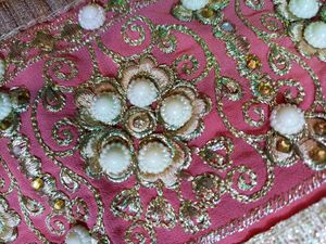 pink colour georgette suit with bust size 36