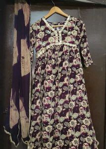 Floral Rose Kurta 3piece Set