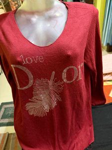 Love Feather Embellished Top