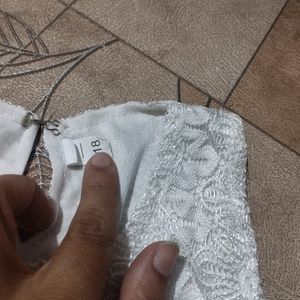 White Lace Sleeveless Dress