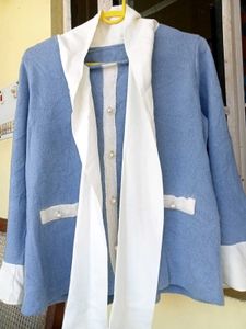 Vintage-Inspired Blue Cardigan