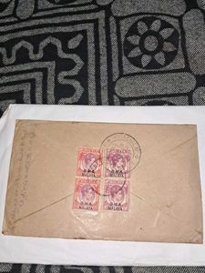 Rare Vintage 1940-50s Malaya post envelope