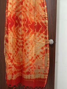 Orange Tie-Dye Dupatta