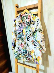 Multicolour Cotton Shirt Size-44