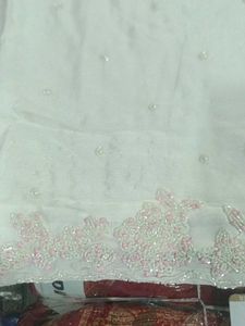 Elegant White Embroidered Kurti Set