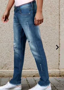 Ripped Blue Denim Jeans torn pant model style dist