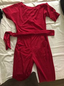 Shein Maroon Jumpsuit