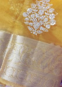 😍Price Drop! Organza Saree With Zari Work Sale 😍