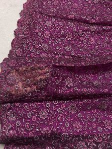 Purple Floral Lehenga Choli Set
