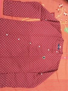 Maroon Printed Shirt