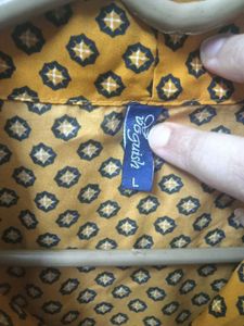 Patterned Tie Neck Blouse