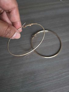 Big Gold Hoop Earrings 4&#34;