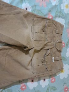 Branded Brown Cotton  Flared Leg Denim For Girls
