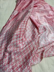 Used Rose Creap Saree
