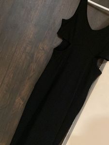 Black Cutout Bodycon Midi Dress