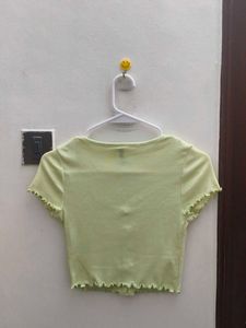 Cute Green Crop Top