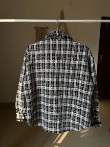 CHECKED BOUCLE UNISEX SHACKET TWEED