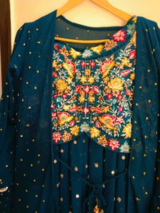 Party Wear 3 Piece Indo Western Ethnic Lehanga Dr