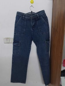 Denim Cargo Jeans
