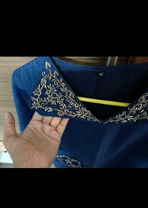 Embroidered Denim Tunic Dress
