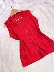 🎁Buy2 Get2 Free Pinterest Red Vest Sweater D