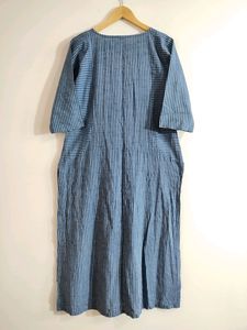 Women Blue Stripes Kurti
