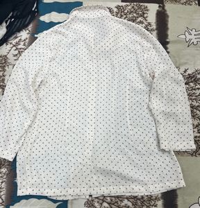 classy white dotted shirt