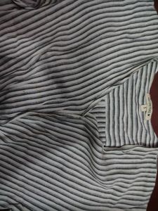 Striped Tie-Front Top