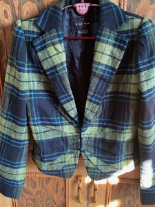 Stylish Plaid Blazer